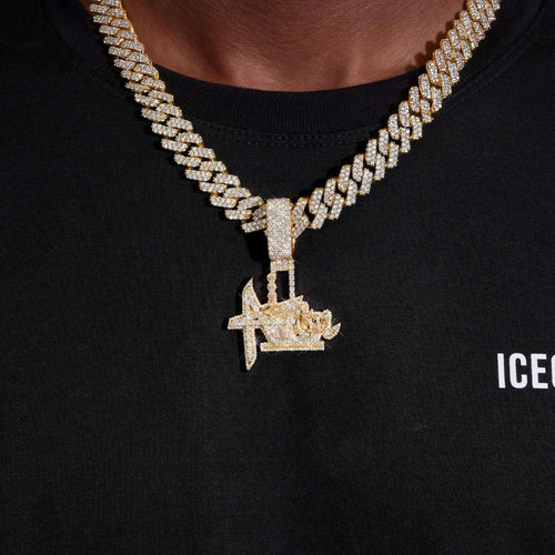 movie-production-custom-logo-moissanite-pendant-14k-gold-ICECARTEL-model